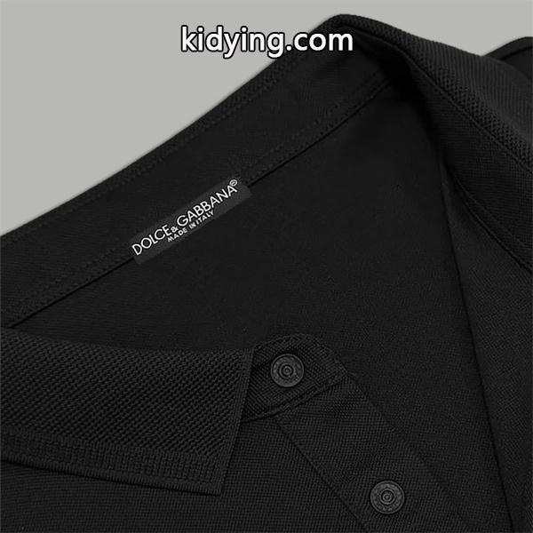 ホワイト ポロ领 ポケット文字ロゴ ロングスリーブ 長袖T シャツ ドルチェ & ガッバーナ DOLCE & GABBANA コピー 秋冬ディテール-5