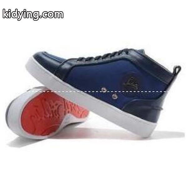 秋冬新作の人気なハイカット スタッズ エナメル レザーのクリスチャンルブタン 靴 メンズ CHRISTIAN LOUBOUTIN ネイビー スニーカー_クリスチャンルブタン CHRISTIAN LOUBOUTIN_ブランド コピー 激安(日本最大級)-0