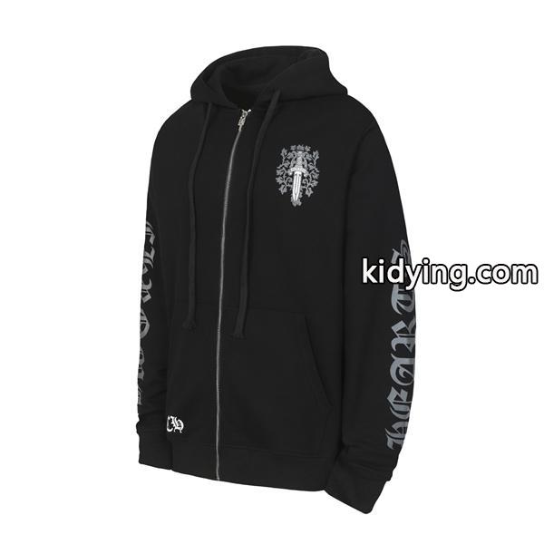 クロムハーツ コピー Chrome Hearts パーカー 数量限定! ホワイト × ブルー バックロゴ 高級感溢れる 2025秋冬コーデ-1