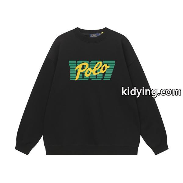 秋冬多色 定番 ブラック × グレー × ネイビー × ホワイト パリデザイン スウェット ポロラルフローレン POLO RALPH LAUREN コピー-0