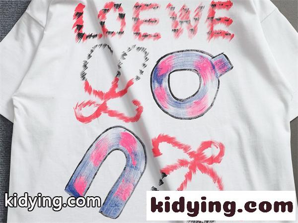 LOEWE ロエベ コピー 限定注目 ブラック プリント 個性派 カジュアル 半袖Tシャツ-7