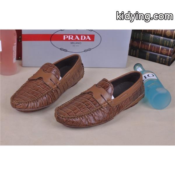 人気商品 2013-14秋冬新作 PRADA プラダ レザーシューズ靴 BROWN_ビジネスシューズ_メンズファッション_スーパーコピーブランド激安通販 専門店-0