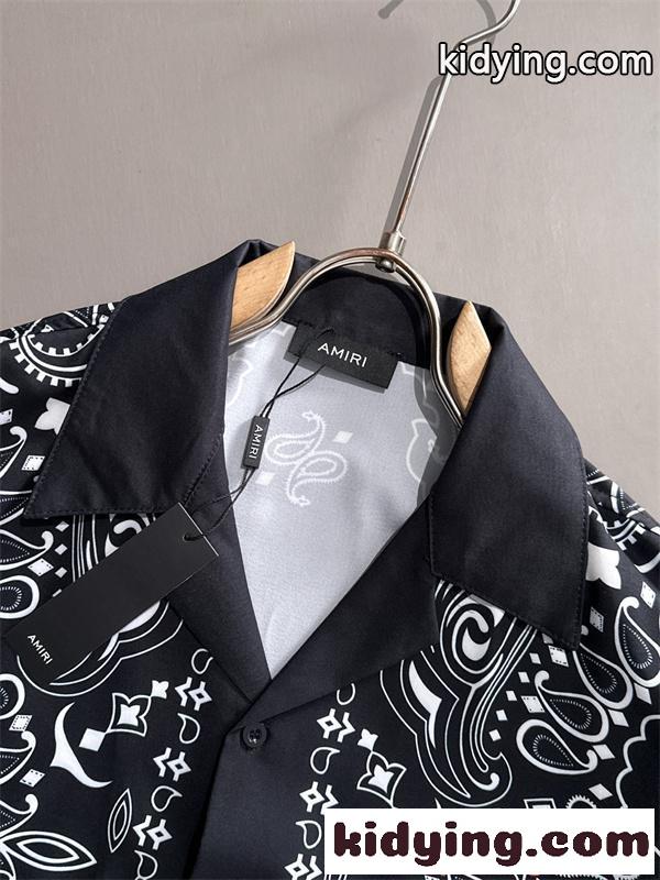 セットアップ 半袖シャツ アミリ コピー ショートパンツ ストリート リゾート風 AMIRI 夏服-3