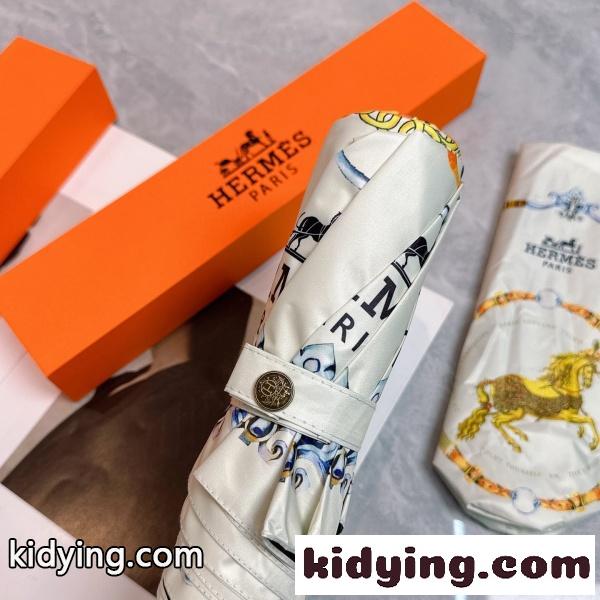 2026新作 HERMES エルメス 激安 折りたたみ傘 晴雨兼用 全自動 UVカット 遮熱 軽量 ワンタッチ ギフトBOX付き-7