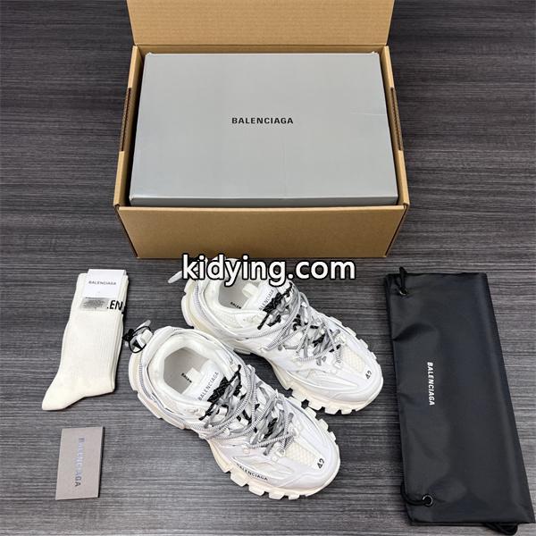 BALENCIAGA 激安 メンズ ボリュームソール スニーカー ローカット メッシュ切替 レースアップ 厚底 デイリーユース ホワイト系-1