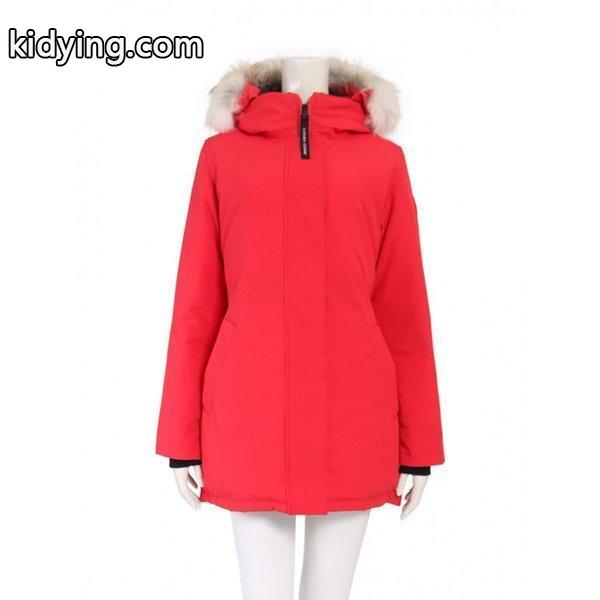 カナダグース CANADA GOOSE VICTPRIA PARKA ヴィクトリアパーカ ダウンコート 赤 ファー 3037LA レディース 中古 :239398:RECLOヤフーショップ - 通販ショッピング-0