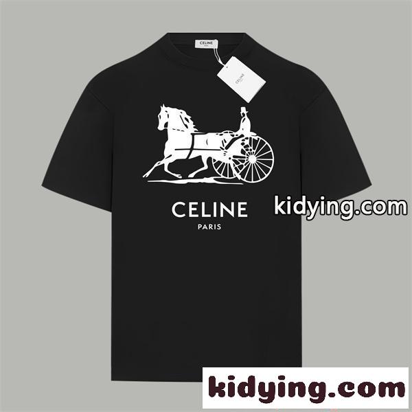 話題沸騰 2026新作 プリントTシャツ ロゴデザイン トレンド モード CELINE セリーヌ コピー-0