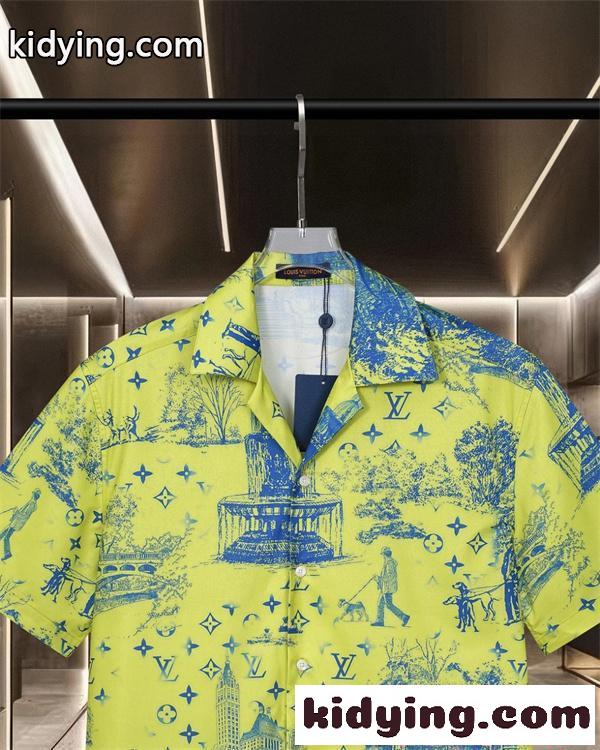 LOUIS VUITTON ルイヴィトン コピー 存在感抜群 プリント 半袖シャツ 軽量 通気性 2026春新作-2