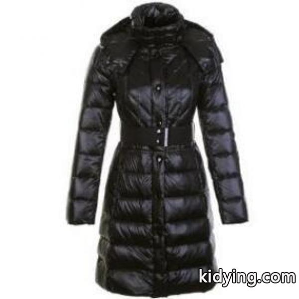 保温効果は抜群なモンクレールMONCLER レデイース用のフード付きの黒いダウンコート_モンクレール MONCLER_ブランド コピー 激安(日本最大級)-0
