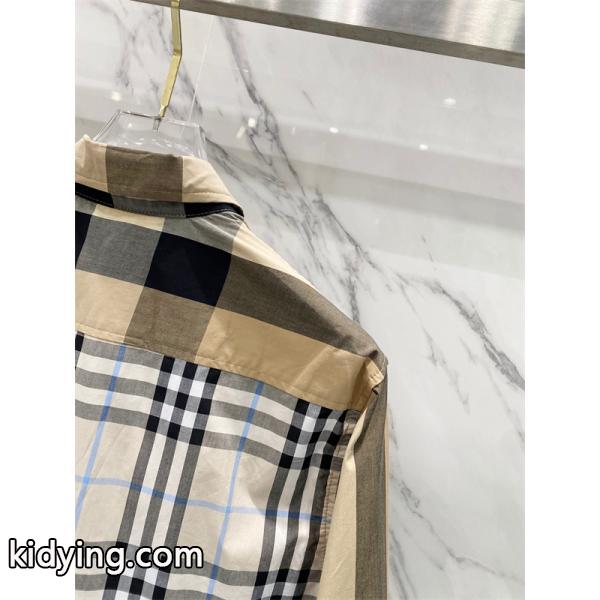 先行注目！2025秋冬必須アイテム ベージュ＆ブルー シャツ バーバリー コピー BURBERRY-3