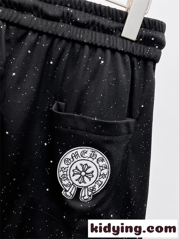 注目 ブラック CHROME HEARTS クロムハーツ コピー シルバー モード系 高級感 カジュアル ハーフパンツ-8