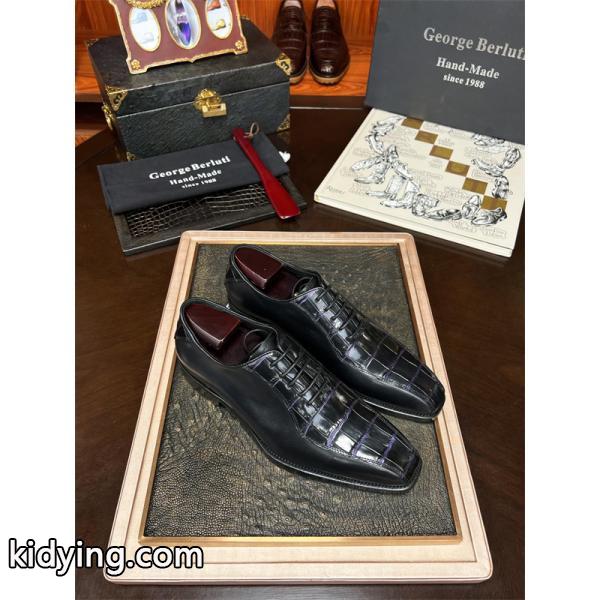 Berluti ベルルッティ コピー 希少仕様 クロコ型押し シューズ 重厚 エレガント-1