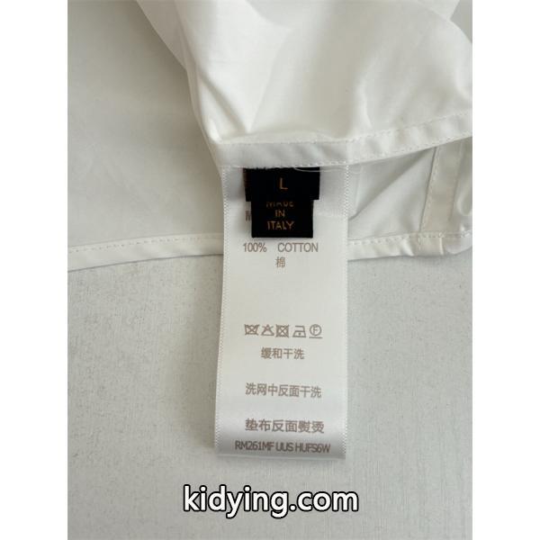 LOUIS VUITTON SS26 春夏 1854刺繍ロゴ長袖シャツルイヴィトンシャツコピートレンド新作-6