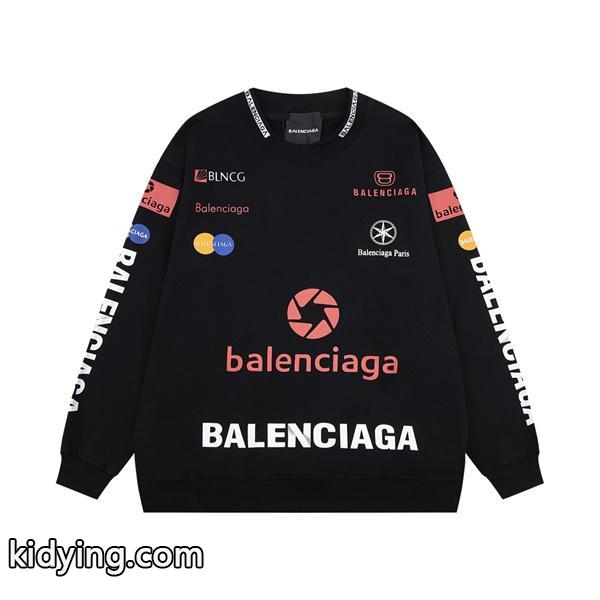 BALENCIAGA バレンシアガスウェットスーパーコピー限定セール人気セールストリートロックロゴプリントパーカーオシャレ男性用通勤服冬服コピー-0