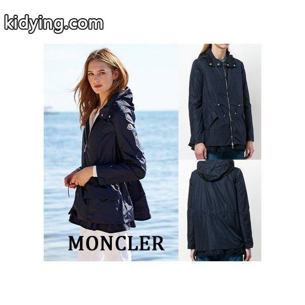 MONCLER モンクレール LOTUS フリル付 ジップアップ パーカー ネイビー :p83kmui4iv:ahn select Yahoo!店 - 通販ショッピング-0