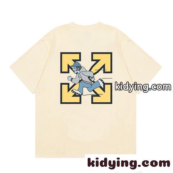 Off-White オフホワイト コピー 半袖Tシャツ プリント ビッグシルエット ストリート夏トップス-6