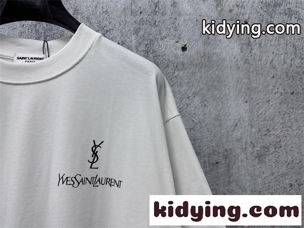 YSL イヴ・サンローラン コピー 注目新作 ロゴTシャツ メンズ 半袖 シンプル カジュアル-2