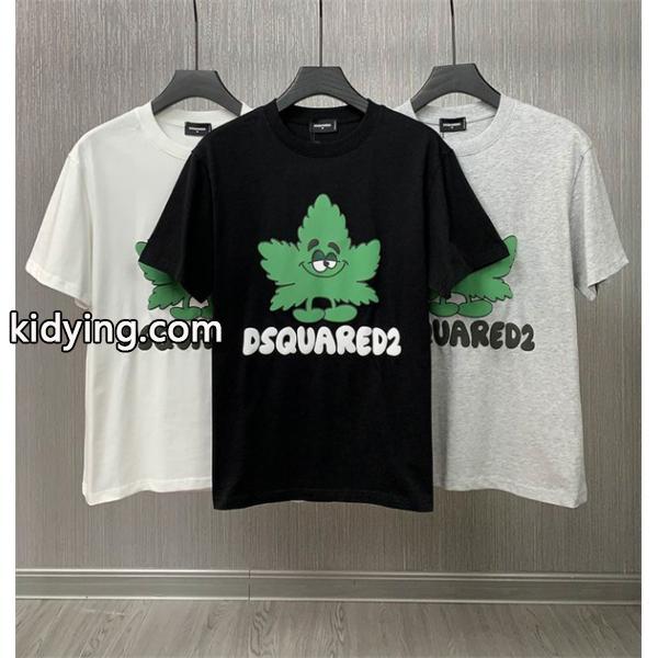 カジュアル　個性的　DSQUARED2　ディースクエアード　コピー　メンズ　半袖Ｔシャツ　３色可選-0