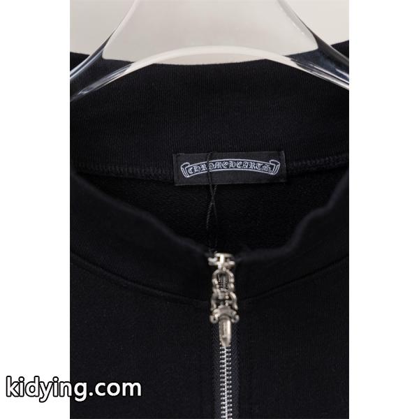 希少 ブラック 袖文字刺繍 小ロゴ しっかり防寒 秋冬入手困難 クロムハーツ スーパーコピー Chrome Hearts パーカー-4