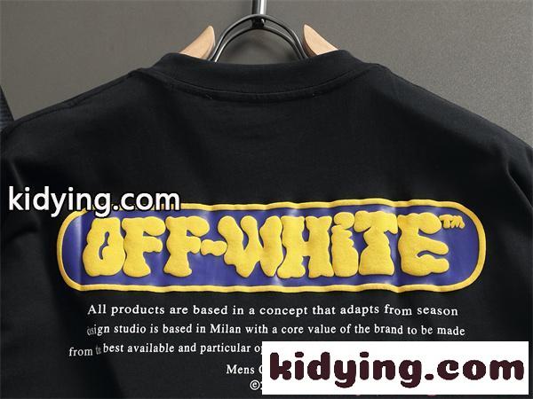 シンプル ミニロゴ刺繍 ブラック 半袖 オフホワイト コピー Tシャツ 高級感 ベーシック Off-White-7