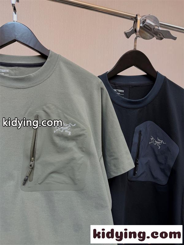 ポケット付き 半袖Tシャツ ARCTERYX 無地トップス リラックスフィット カジュアル アークテリクス コピー-7