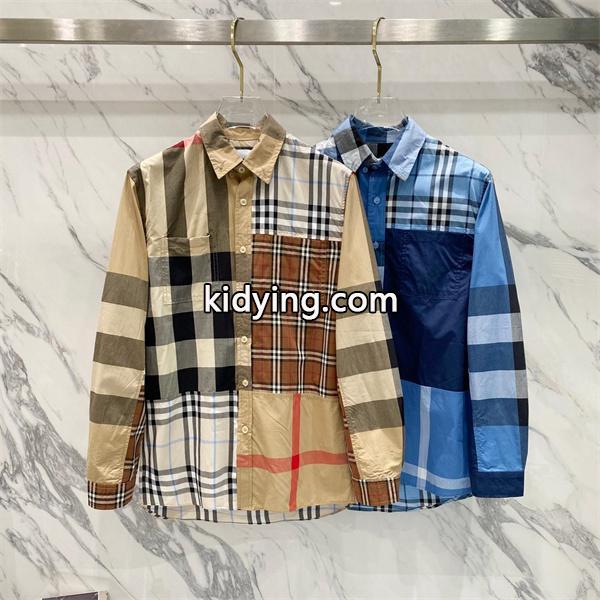 先行注目！2025秋冬必須アイテム ベージュ＆ブルー シャツ バーバリー コピー BURBERRY-0