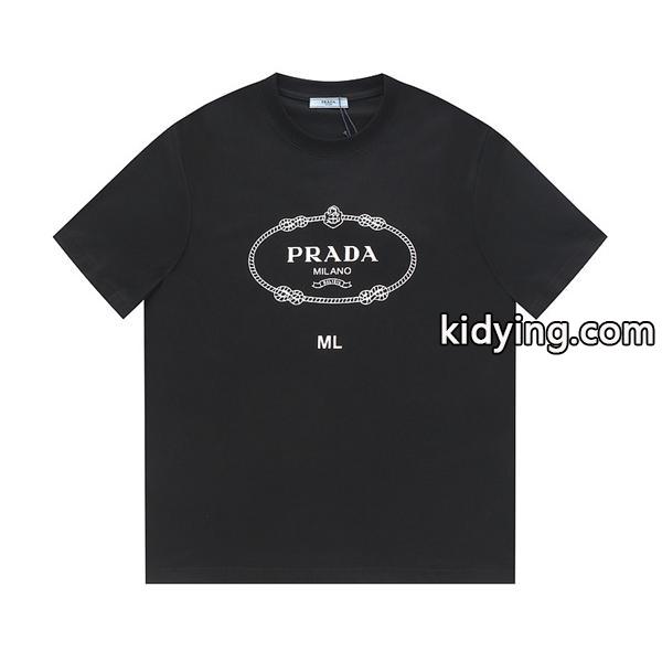 春夏 2色可選 【新アイテム】 PRADA プラダ 半袖Tシャツ カッコいい印象を付ける_半袖Tシャツ__スーパーコピーブランド激安通販 専門店-0