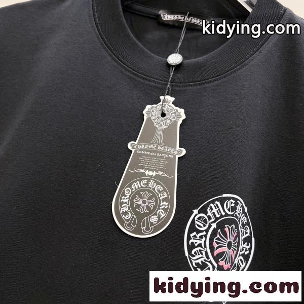 2026新作 Chrome Hearts 激安 クロムハーツ 半袖Tシャツ クロスロゴ バックプリント コットン クルーネック ストリート ユニセックス 人気アイテム-6