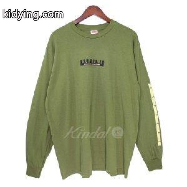 SUPREME 18AW 1944 L／S Tee ロゴTシャツ グリーン サイズ：M (吉祥寺店) 180903 :580018002466:カインドオル - 通販ショッピング-0