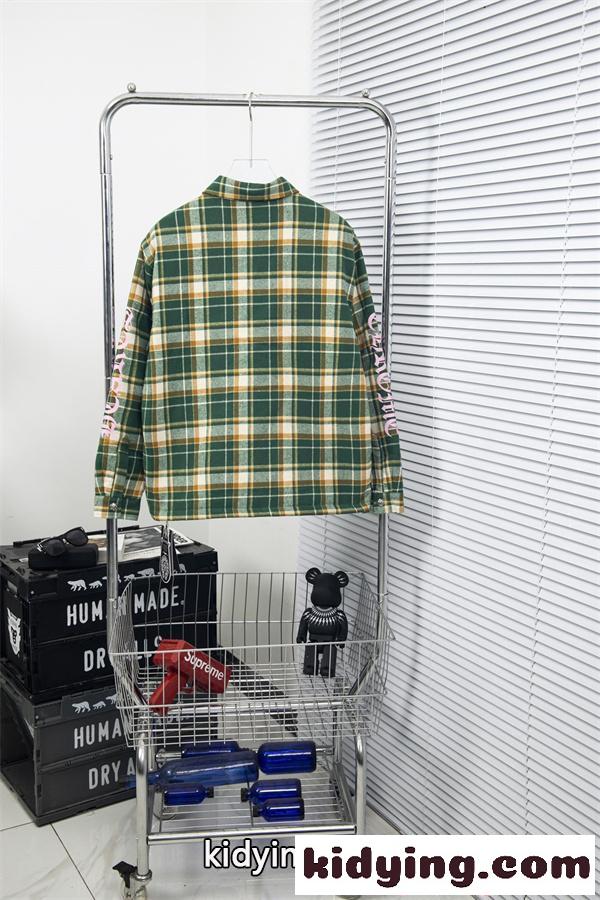 激安 チェックシャツ クロムハーツ コピー CHROME HEARTS 男女兼用 ペアルック オーバーサイズ カジュアル おしゃれ トレンド-2