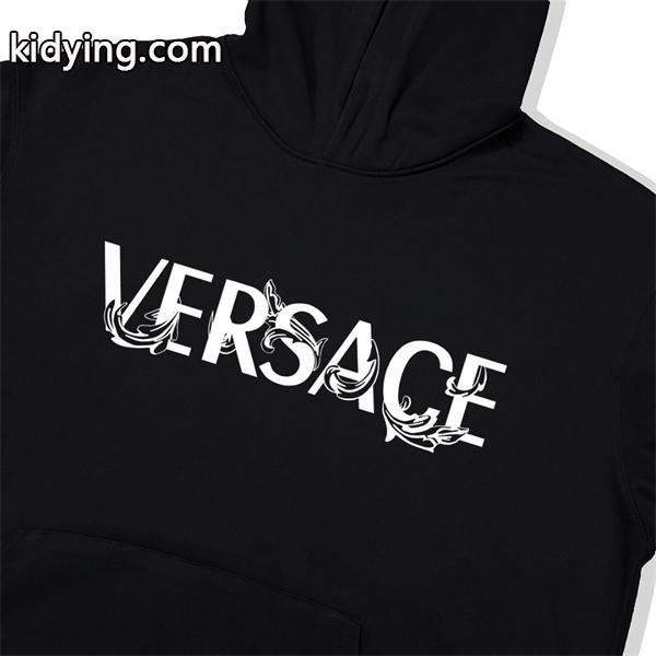 ヴェルサーチ VERSACE コピー 2025 秋冬ブーム 話題沸騰 ブラック × ホワイト ヴィンテージ風 パーカー-3