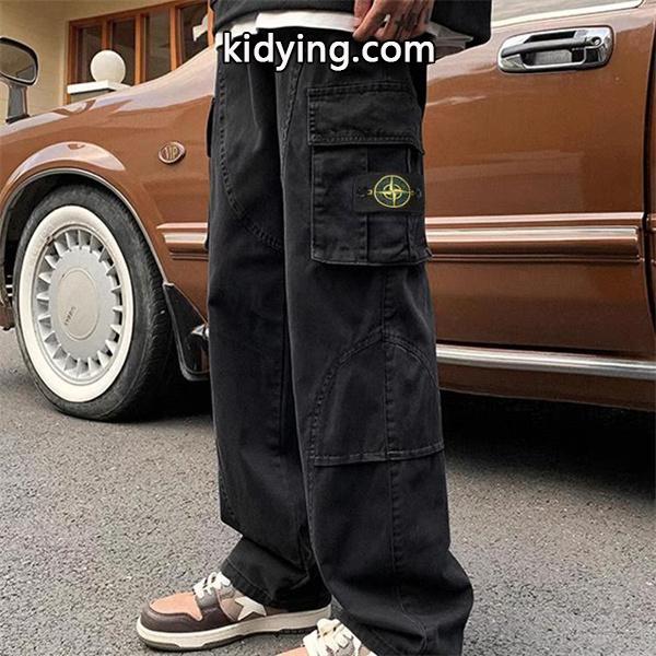 秋冬必須 本格派ストリート カーゴパンツ 上質コットン STONE ISLAND ストーンアイランド コピー-0