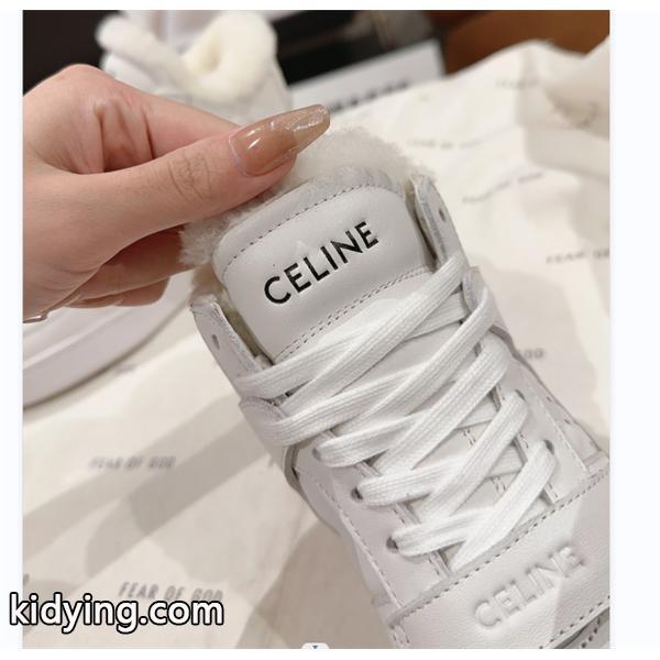 大人気CELINE セリーヌスニーカー スーパーコピー男女OK裏起毛柔らかい滑りにくい通勤通学運動靴グレーシューズコピー-0