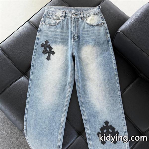 定番人気 クロス刺繍 バランス良好 クロムハーツ Chrome Hearts コピー デニムパンツ-0
