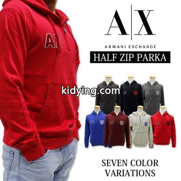アルマーニエクスシェンジ アウトレット パーカー メンズ ハーフジップパーカー 大きいサイズ ARMANI EXCHANGE tsn :axe-019:インポートショップ 3-PEACE - 通販ショッピング-0