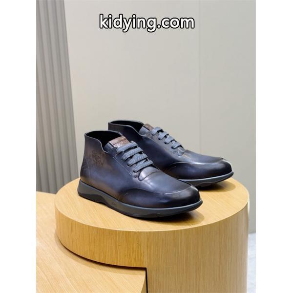 上質レザー レースアップ Berluti ベルルッティ コピー ショートブーツ 重厚感 演出-2