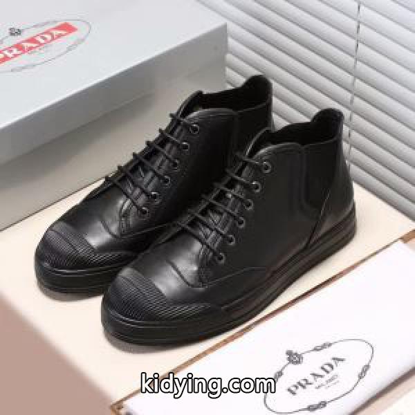 PRADA ハイトップシューズ 2色可選 綺麗に決まるフォルム！プラダ2017最新入荷_スニーカー、靴_メンズファッション_スーパーコピーブランド激安通販 専門店-0