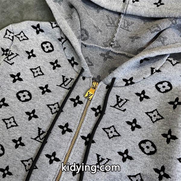 視線惹き付け 総柄 ジップパーカー 存在感 上品 LOUIS VUITTON ルイヴィトン コピー-4