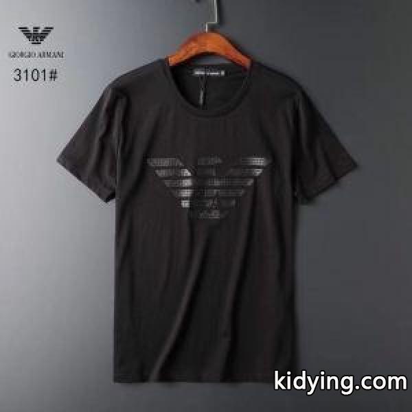 アルマーニ 服 コピーARMANI 爆買い 柔軟 動きやすく疲れにくい ｔシャツ 男性用 ダークグレー、黒、白 新商品オススメ-0