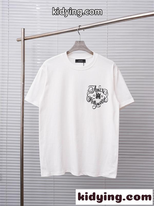 アートタイポ 大判プリント 2026新作 海外トレンド AMIRI アミリ コピー 半袖Tシャツ 主役級アイテム 人気モデル-1