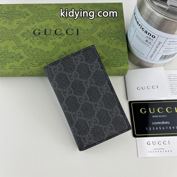 グッチ コピー 名刺入れ GGキャンバス ブラック シルバーGGロゴ 高品質 シンプル GUCCI-0
