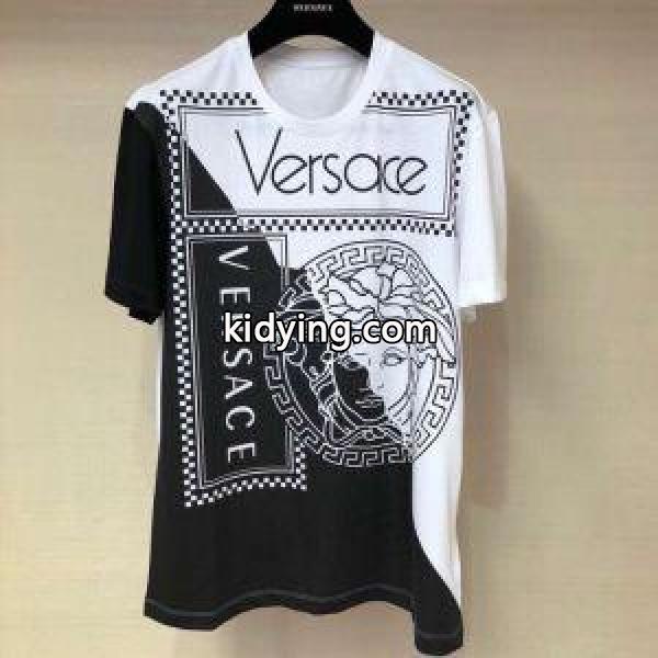 VERSACE ヴェルサーチ 半袖Tシャツ 2色可選 セール価格でお得 新作 海外よりお届け 限定品_ヴェルサーチ VERSACE_ブランド コピー 激安(日本最大級)-0