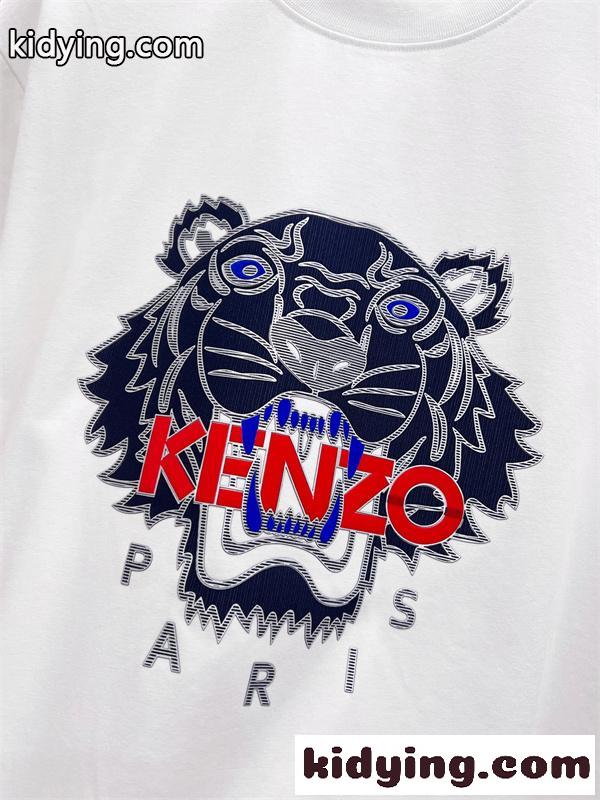 フロントロゴ コットンカジュアル 存在感抜群 KENZO ケンゾー コピー 半袖Tシャツ グラフィック-3