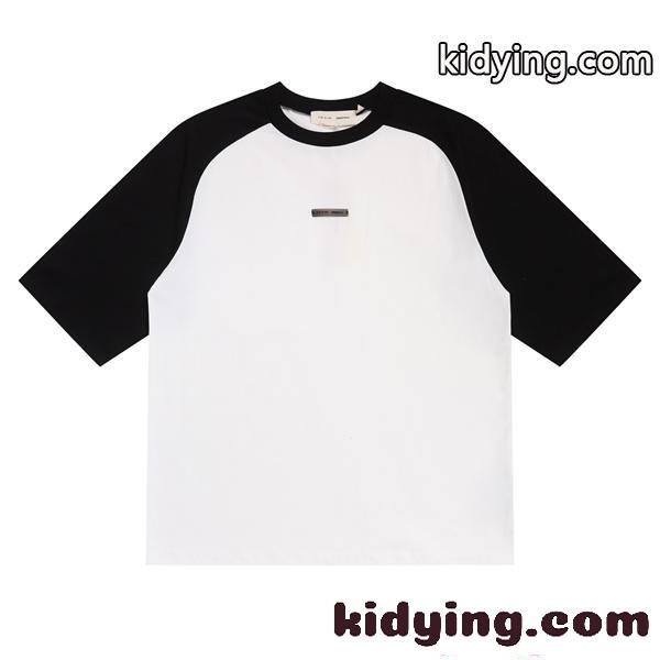 エッセンシャルズ コピー 半袖Tシャツ ESSENTIALS カジュアル バイカラー スポーティー ゆったり トレンド感-2