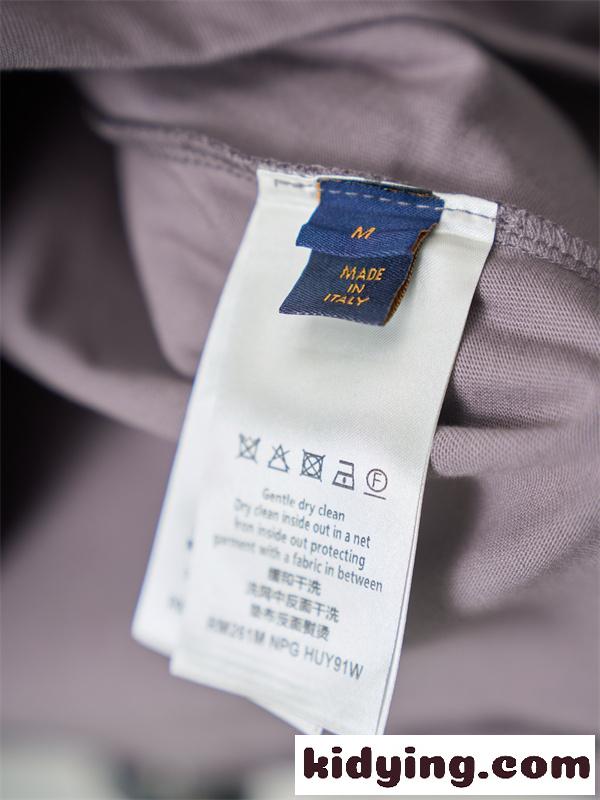 モーブグレー 半袖Tシャツ Louis Vuitton ルイヴィトン コピー ペイントスプラッシュ柄 クルーネック アートプリント ゆったりシルエット-8