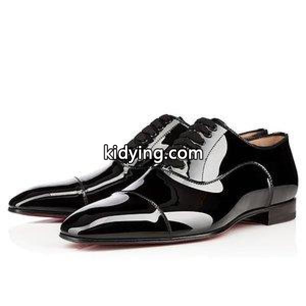 クリスチャンルブタン CHRISTIAN LOUBOUTIN☆2018秋冬☆メンズGreggo Patent/gros Grain フラットシューズ Black 通販-0