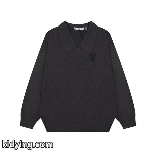 ダークグレー × ベージュ POLO セーター ストゥディオズ Acne Studios 偽物 秋冬洗練された 注目-5