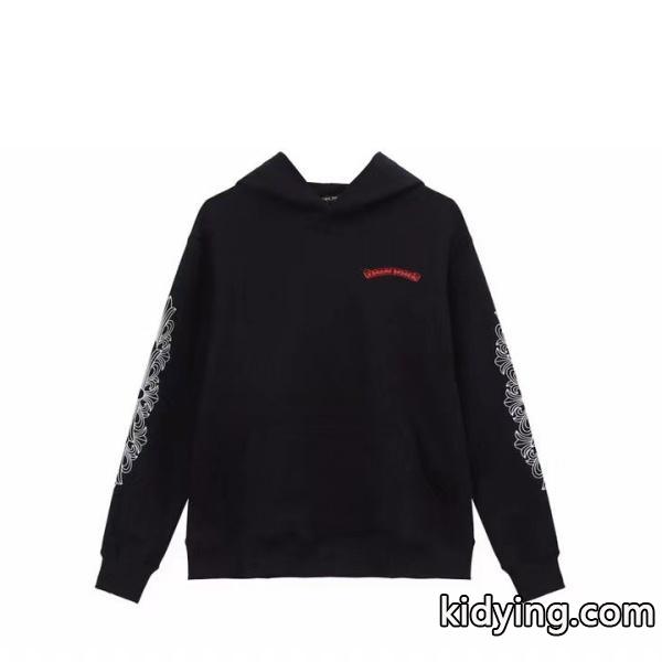 クロムハーツ コピー パーカー 大胆 スタイリッシュ レッドロゴ ブラック CHROME HEARTS-1