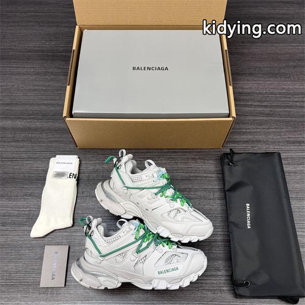 BALENCIAGA 激安 Track Trail 3.0 メンズ ローカット スニーカー アウトドア系 トレイルデザイン レースアップ 厚底 ホワイト×グリーン-4