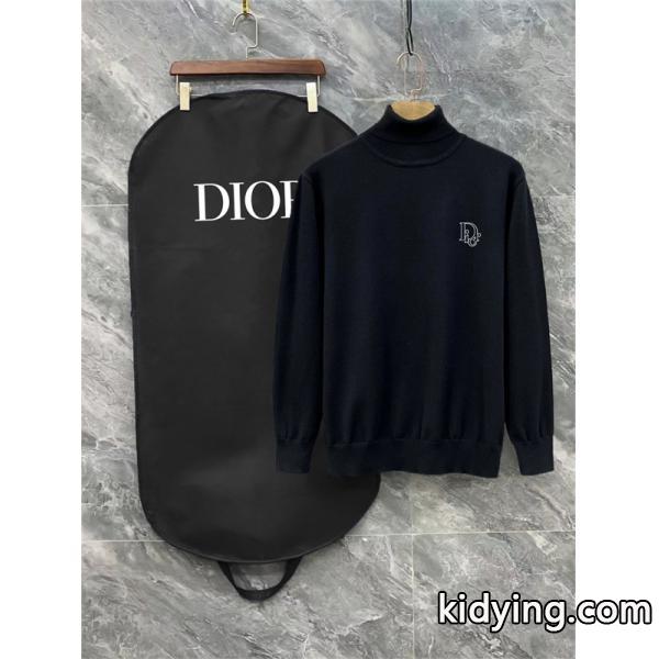 ホワイト ハイネック セーター 2025秋冬洗練 ディオール DIOR 偽物 トップス ユニセックス-2